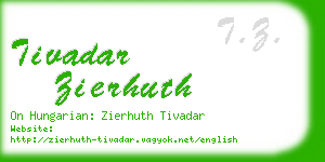 tivadar zierhuth business card